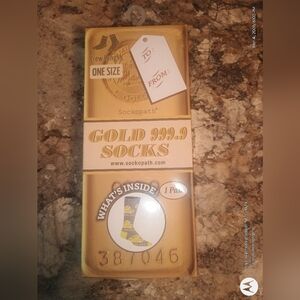 Gold Crew Length Socks